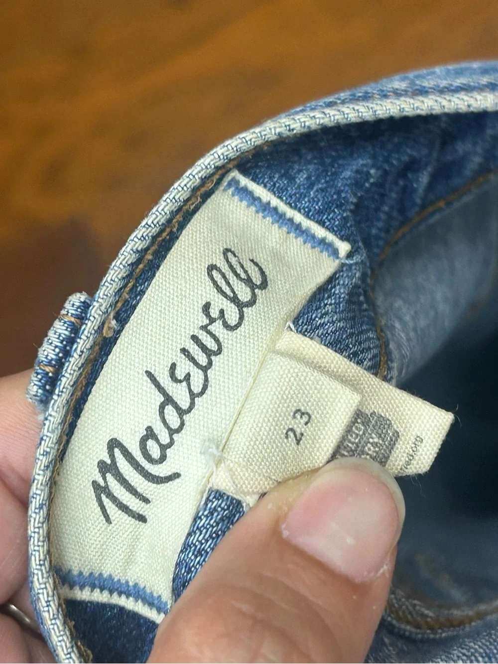 Madewell‎ front slit denim maxi skirt